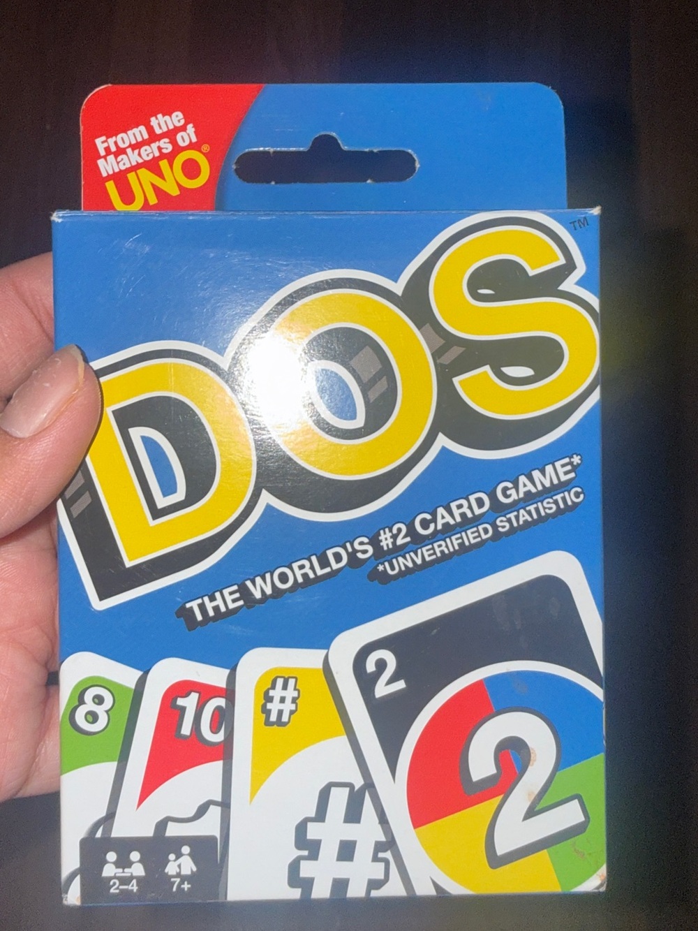 Mattel DOS Card Game - Blue & Yellow Box with Multicolor Cards